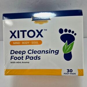 NEW Simple Promise Xitox Mind Body Soul Deep Cleansing Foot Pads Mint Aroma 30